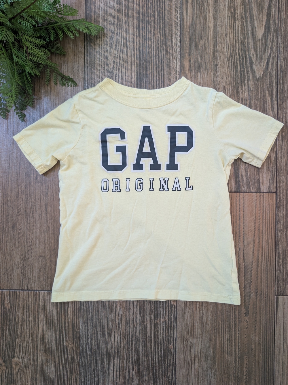 GAP Light Yellow Short Sleeve Logo Tee